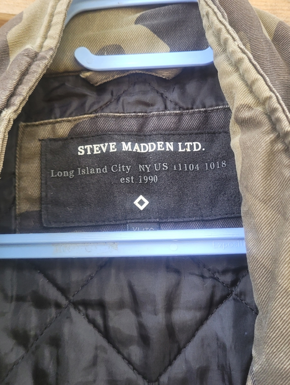 Steve Madden Men's Camouflage Military Field Jacket - Olive/Brown